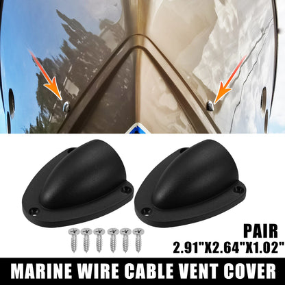 Transducer Cap Clam Shell Vent Wire Cover for Marine Boat (2.91"x2.64")