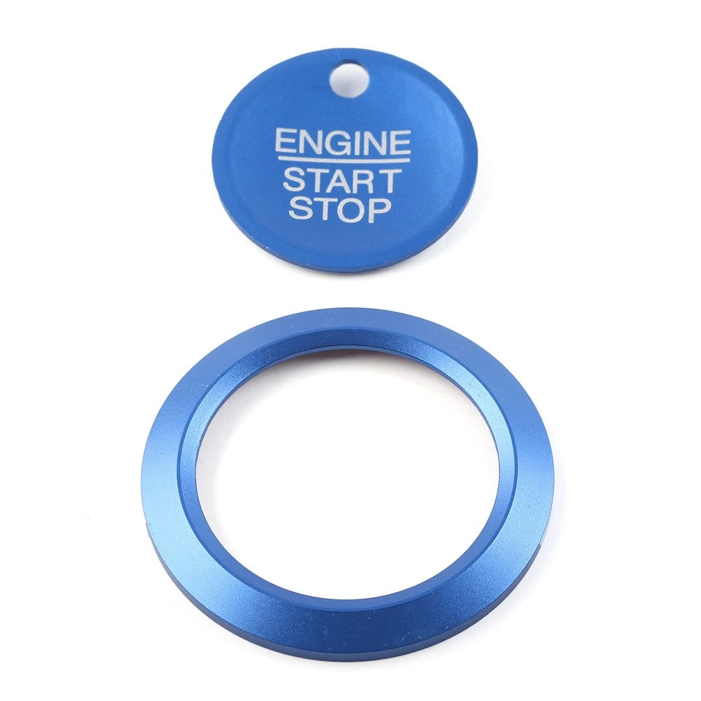 Engine Start Stop Switch Button Cover Trim for Ford F150 Raptor (2015–2020) Blue