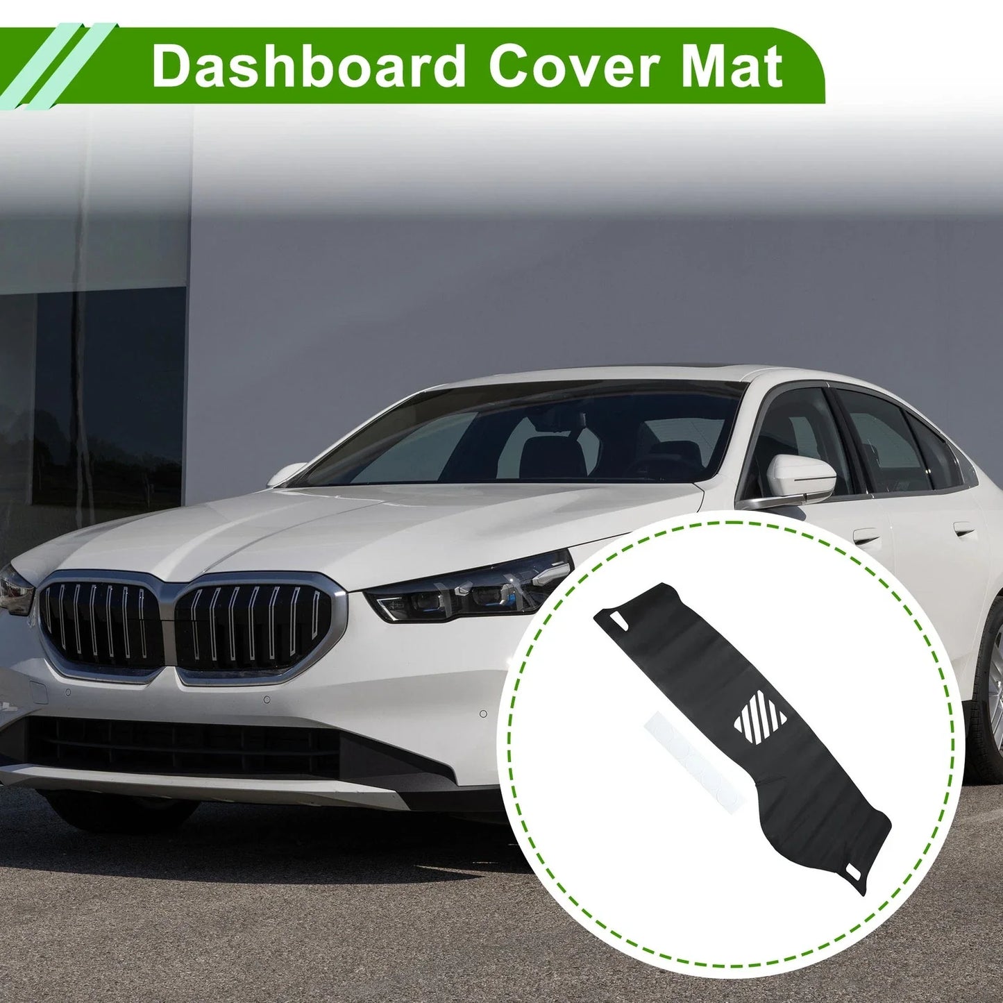 Dashboard Cover for BMW 5 (2010-2016) Black Mat Carpet