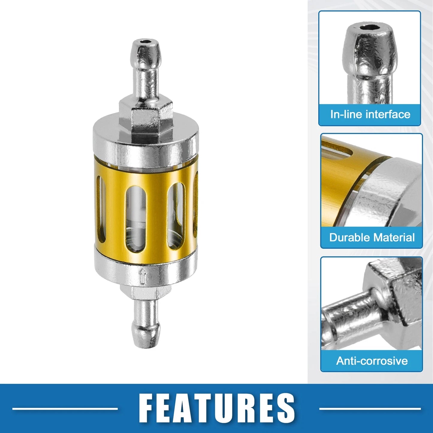 Universal Inline Fuel Filter for Small Engines (Gasoline)