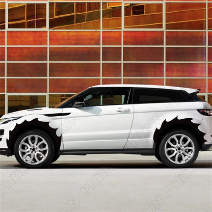 4 Pcs Black Flame Fender Stickers Decal for Car (No Year Specified)