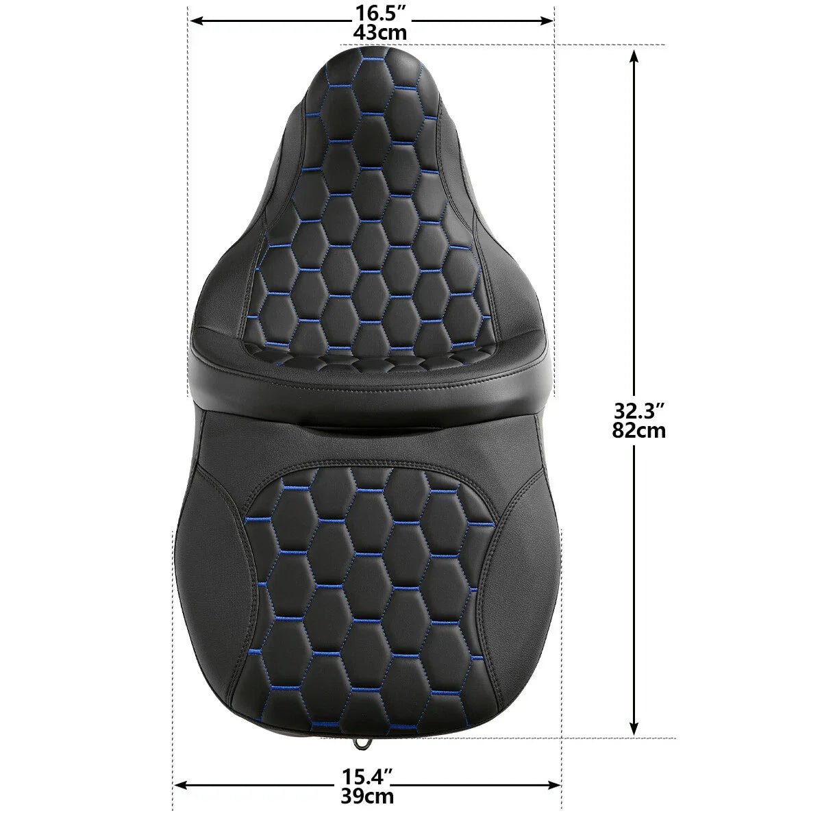 Black Rider Driver Passenger Seat for Harley Touring Street Glide (2009-2023)
