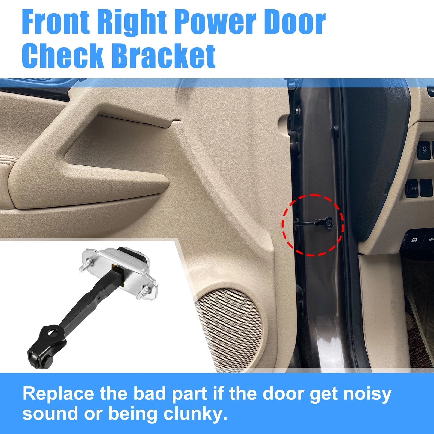 Front Right Door Hinge Check Arm Stop Strap for Kia Optima (2011–2016) No. 793902T000