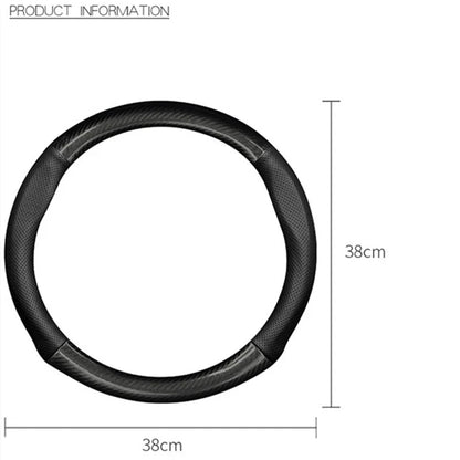 Carbon Fiber PU Leather Steering Wheel Wrap Cover for Tesla Model 3 (2017–2024)