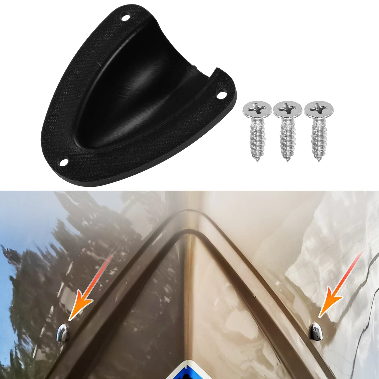 Transducer Cap Clam Shell Vent Wire Cover for Marine Boat (2.91"x2.64")