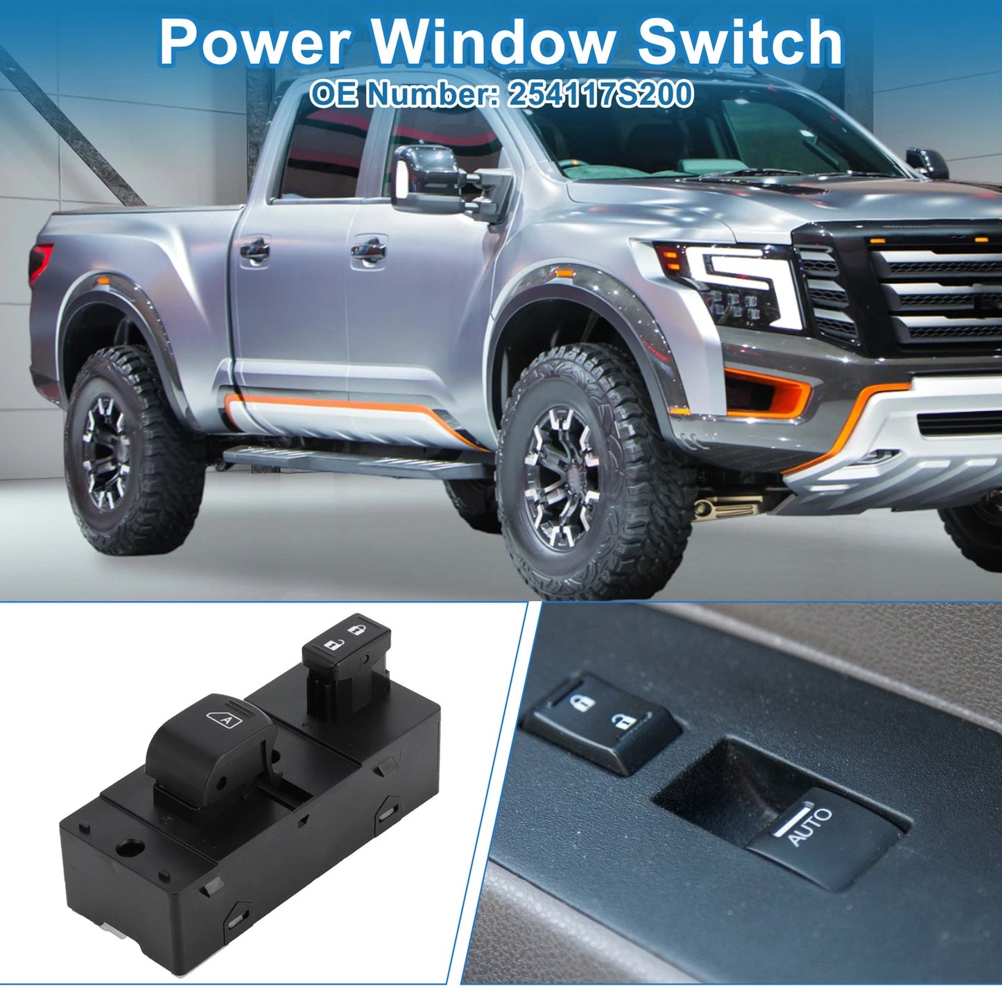 1 Power Window Switch for Infiniti QX56, Nissan Armada (2004–2010) No. 254117S200