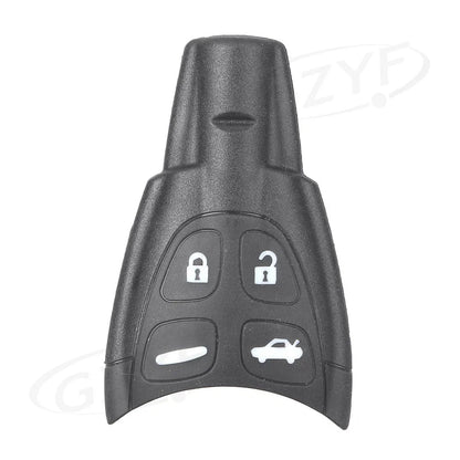 4 x Button Smart Key Fob Shell Cover for Saab 9-3 Sport (2003-2011) Black