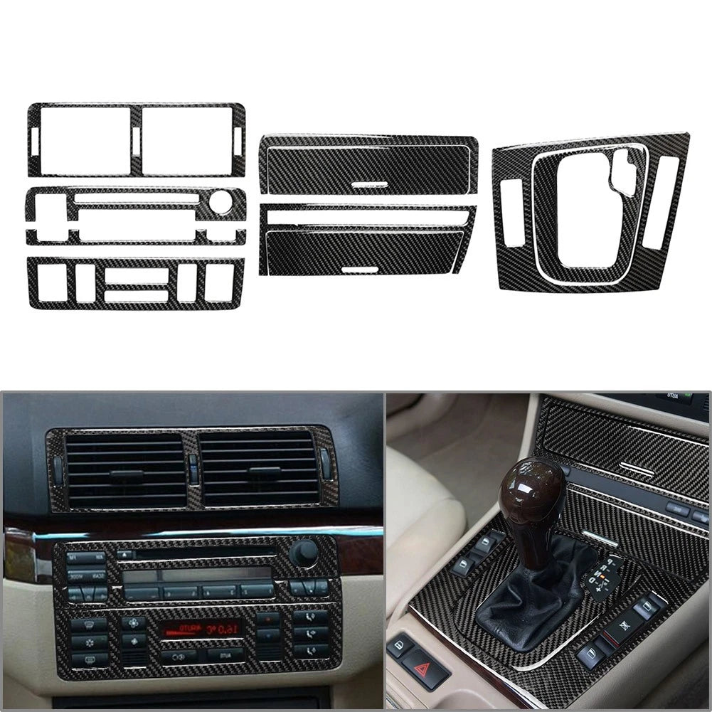 Carbon Fiber Interior Console Cover Trim for BMW 3 Series E46 (1998–2005) RHD