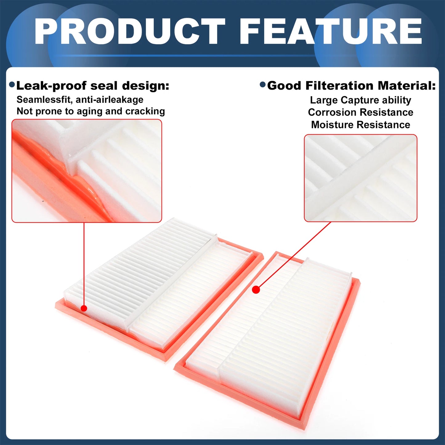 Set of 2 Engine Air Filters No.642094280490 for Mercedes-Benz CLS500 (2006–2011)