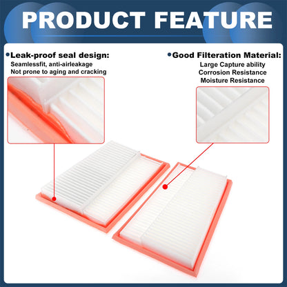 Set of 2 Engine Air Filters No.642094280490 for Mercedes-Benz CLS500 (2006–2011)