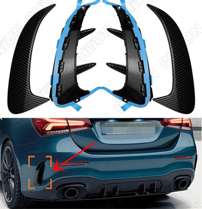 Rear Bumper Trim Lip Side Splitter for A160 A250 A35 AMG Line Sedan (2013-2023)