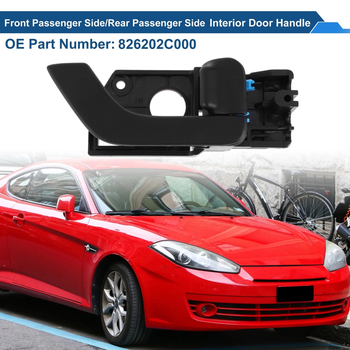 Front Driver Side Interior Door Handle for Hyundai Tiburon (2002–2008) No. 826202C000