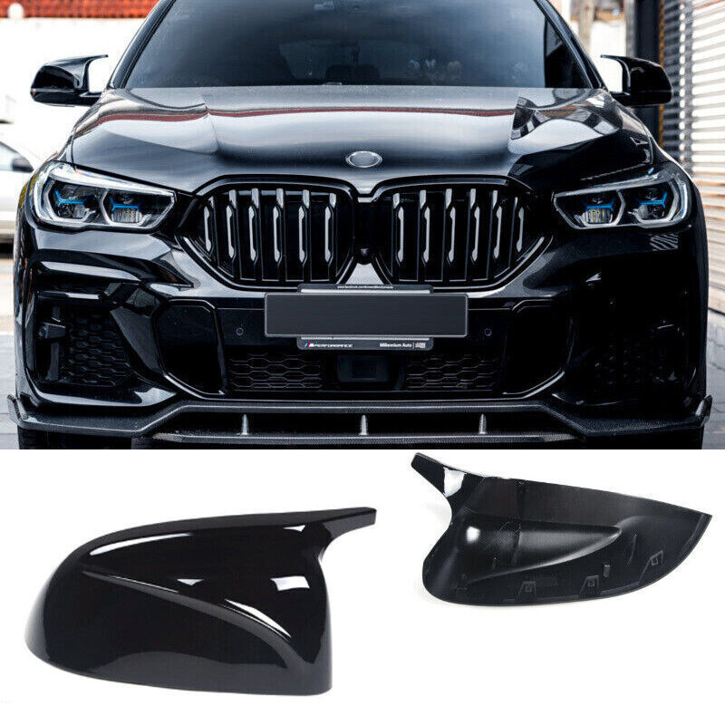 Set of 2 Black M Perf Sport Wing Mirror Cover Caps for BMW X5 X6 X7 (2019–2025)