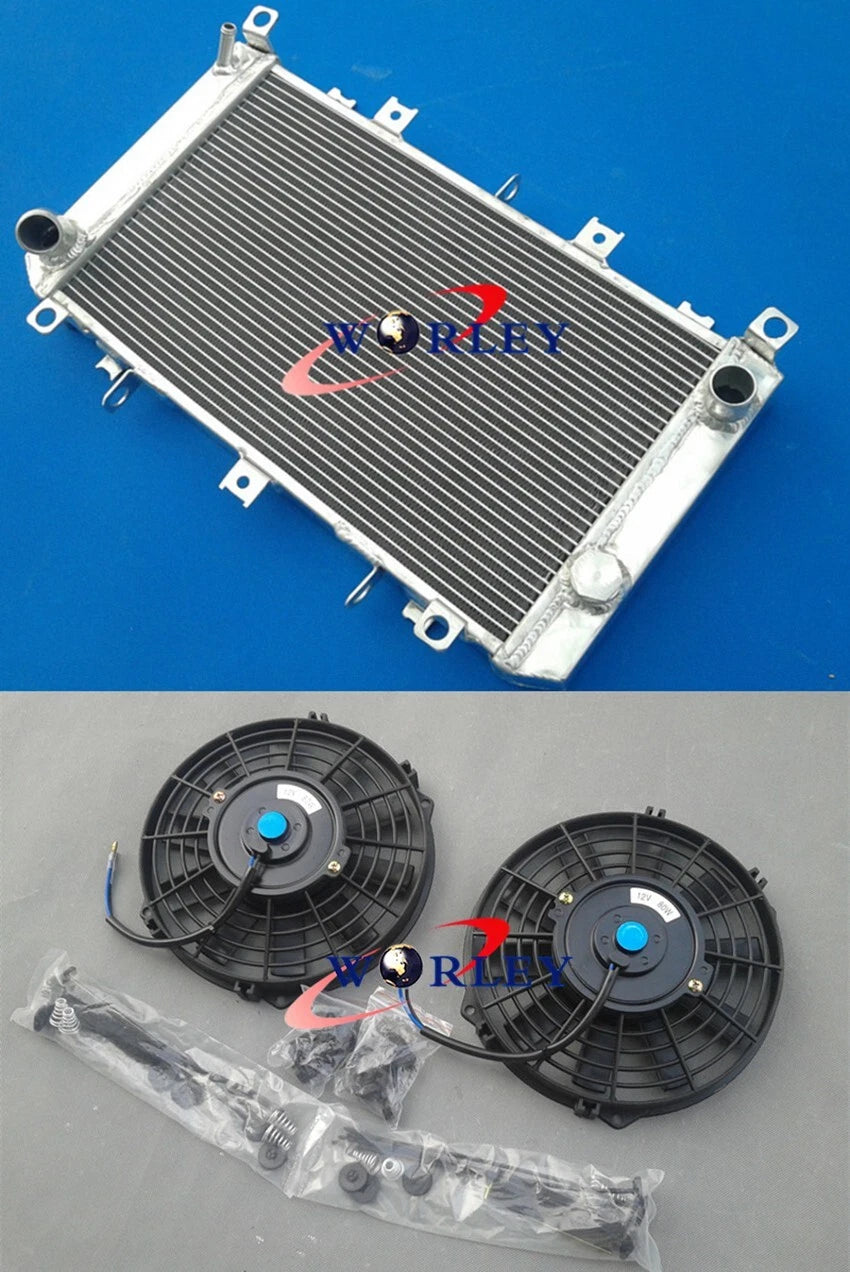 3-Row Aluminum Radiator with Fans for Kawasaki Z1000 ZR1000A (2003–2006)
