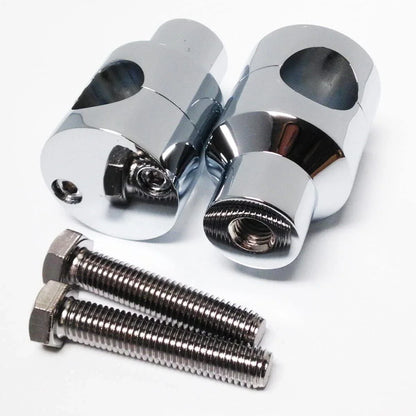 1" Universal Motorcycle Handlebar Riser Mounting Clamp Chrome