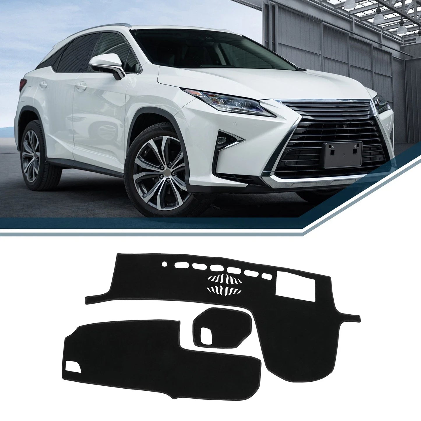 Dashboard Cover Mat Protector for Lexus RX 20 Series RX200t (2016-2019) Black