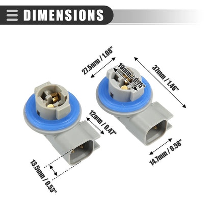2X License Plate Light Socket for Dodge Ram (ABS 68046629AA)