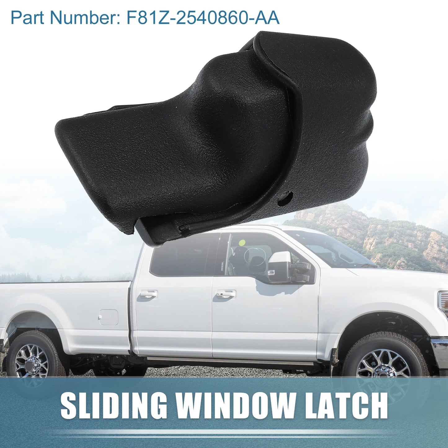 Rear Manual Sliding Window Lock Latch for Ford F250 F350 F450 F550 (1999–2016)