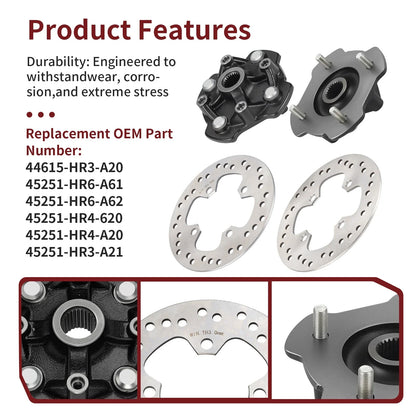 Wheel Hub Disc Front Left/Right for Honda Foreman Rubicon 500 (2010–2014)