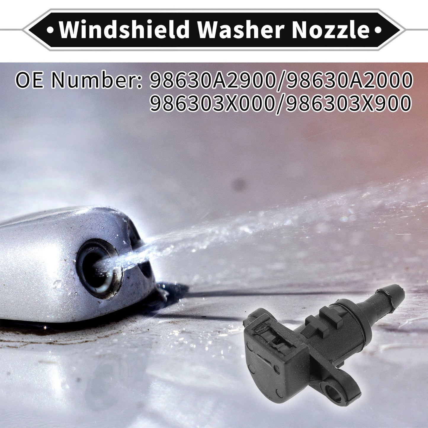 2 Pcs Windshield Washer Nozzle for Kia Ceed (2012–2018) No. 98630A2900