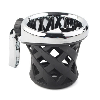 Handlebar Cup Holder Drink w/Mesh Basket for Harley Dyna, Fatboy, Tour Glide