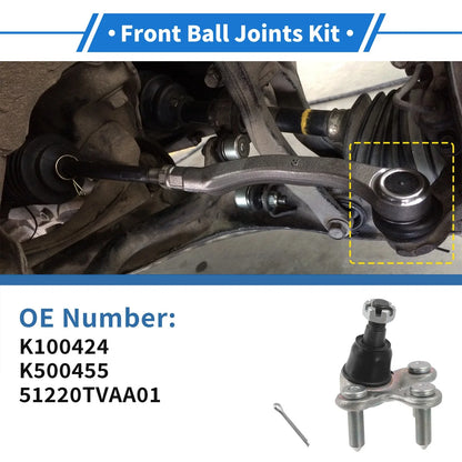 2 x Front Lower Ball Joints for Honda Accord (2017-2022)