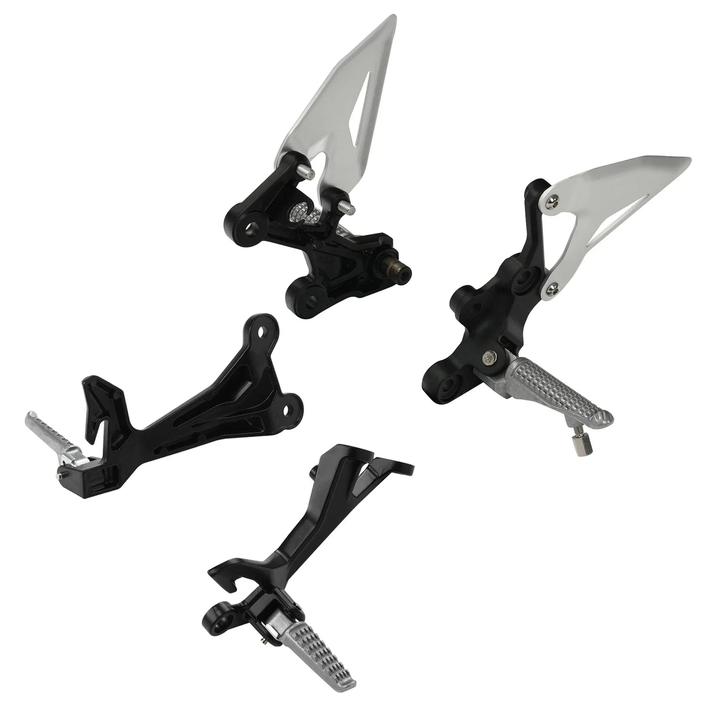 Driver & Passenger Footrests Footpegs Bracket for Kawasaki Ninja 400 (2018-2024)