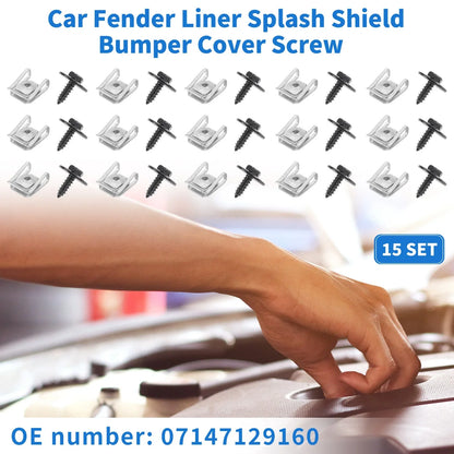 Set Car Fender Liner Splash Shield Bumper Cover Screw for BMW 1 Series M (2011)
