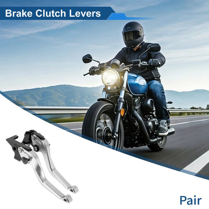 Short Brake Clutch Levers for Yamaha Tenere 700 (2019–2025) - Silver Tone
