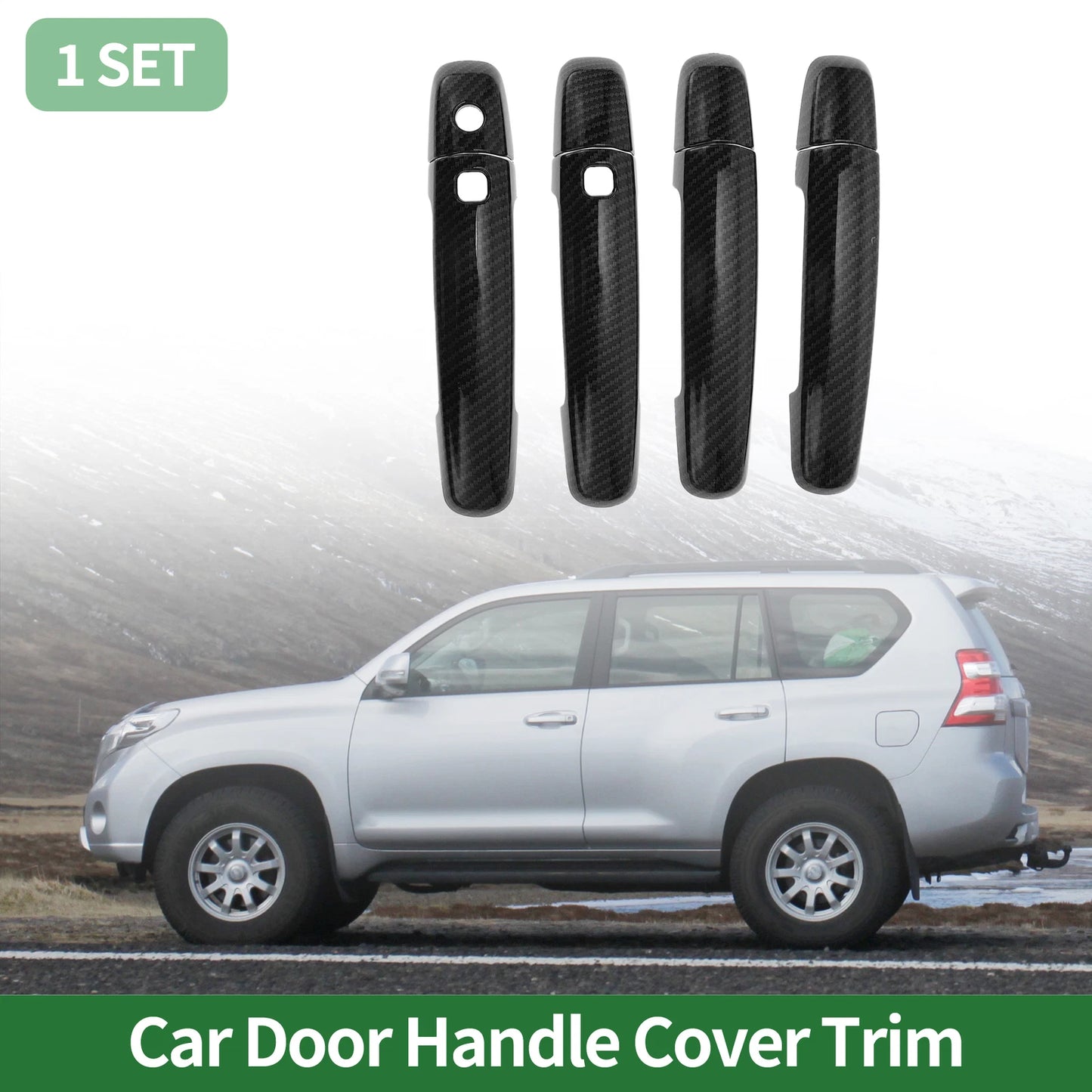 Car Door Handle Cover Trim for Suzuki Swift Vitara S-CROSS (Carbon Fiber)
