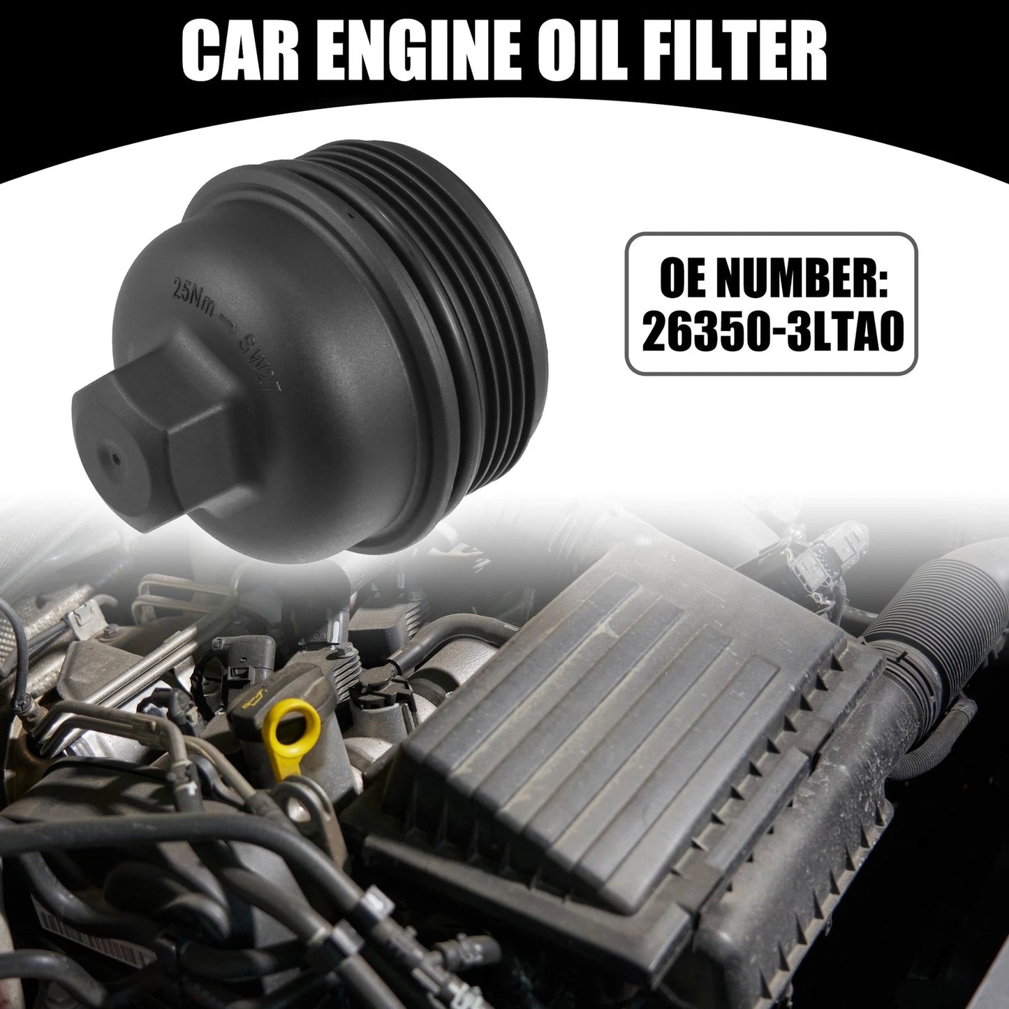 Engine Oil Filter Housing Cap Cover No. 26350-3LTA0 for Kia K900 (2019–2020)