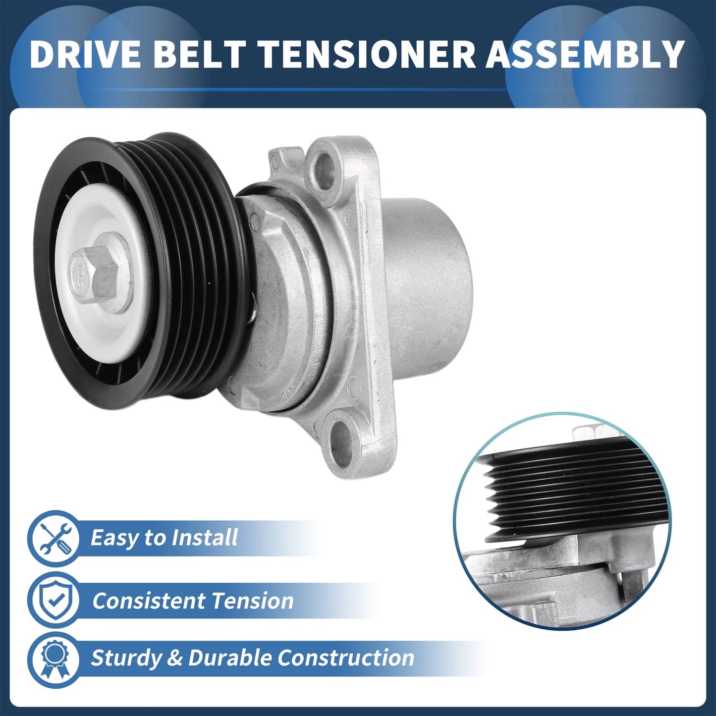 Belt Tensioner for Ford Fiesta (2005–2008) No. 6E5Q6A228BC/1302873 Metal