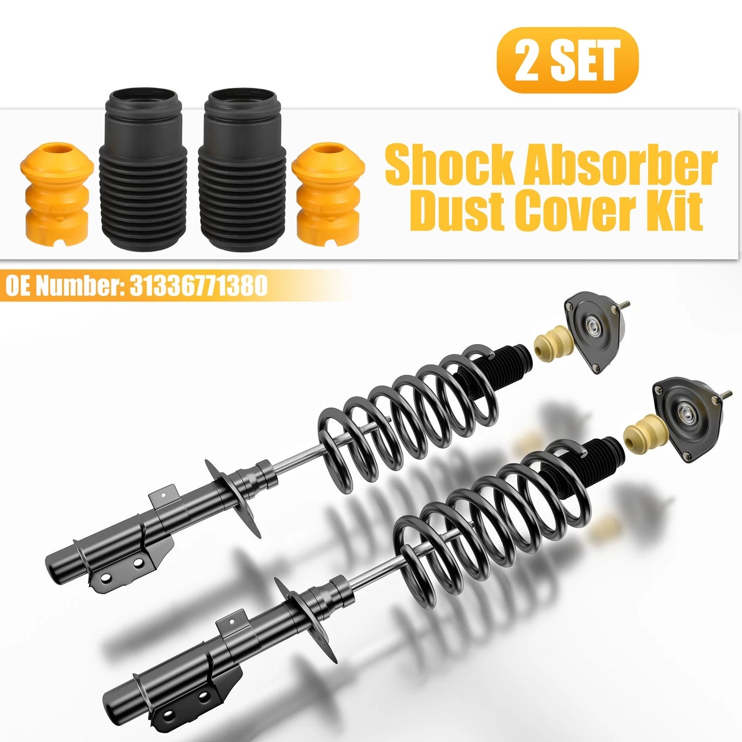 2X Shock Absorber Dust Cover Kit for BMW 128i (2008–2013) No. 31336771380