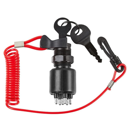 Ignition Switch with 2 Keys & Safety Lanyard for Evinrude Johnson OMC BRP E-TEC
