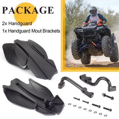 2 Hand Guards & Mount Brackets for Polaris Scrambler Sportsman 850 XP (2015–2023)