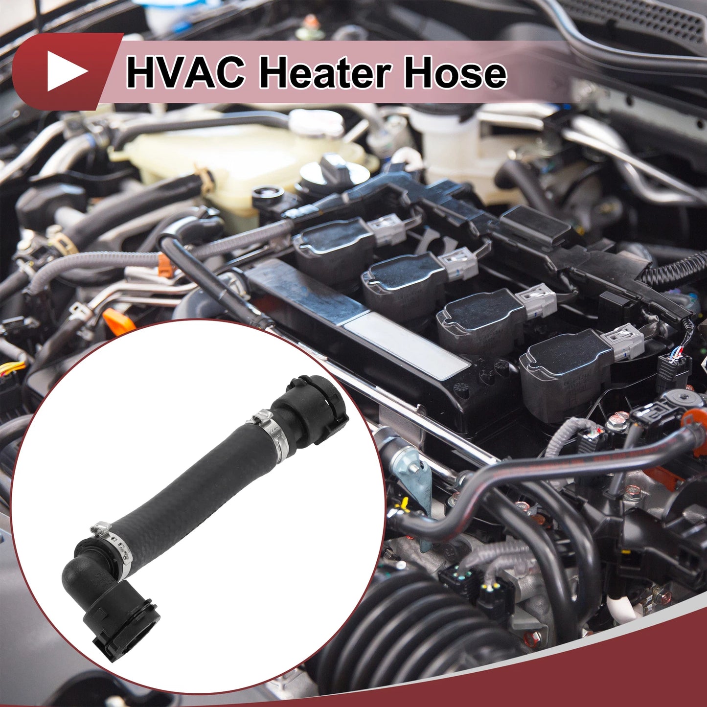 HVAC Heater Hose for BMW 230i 320i 330i 340i 430i (2017–2021) No. 17128620944 Rubber Black