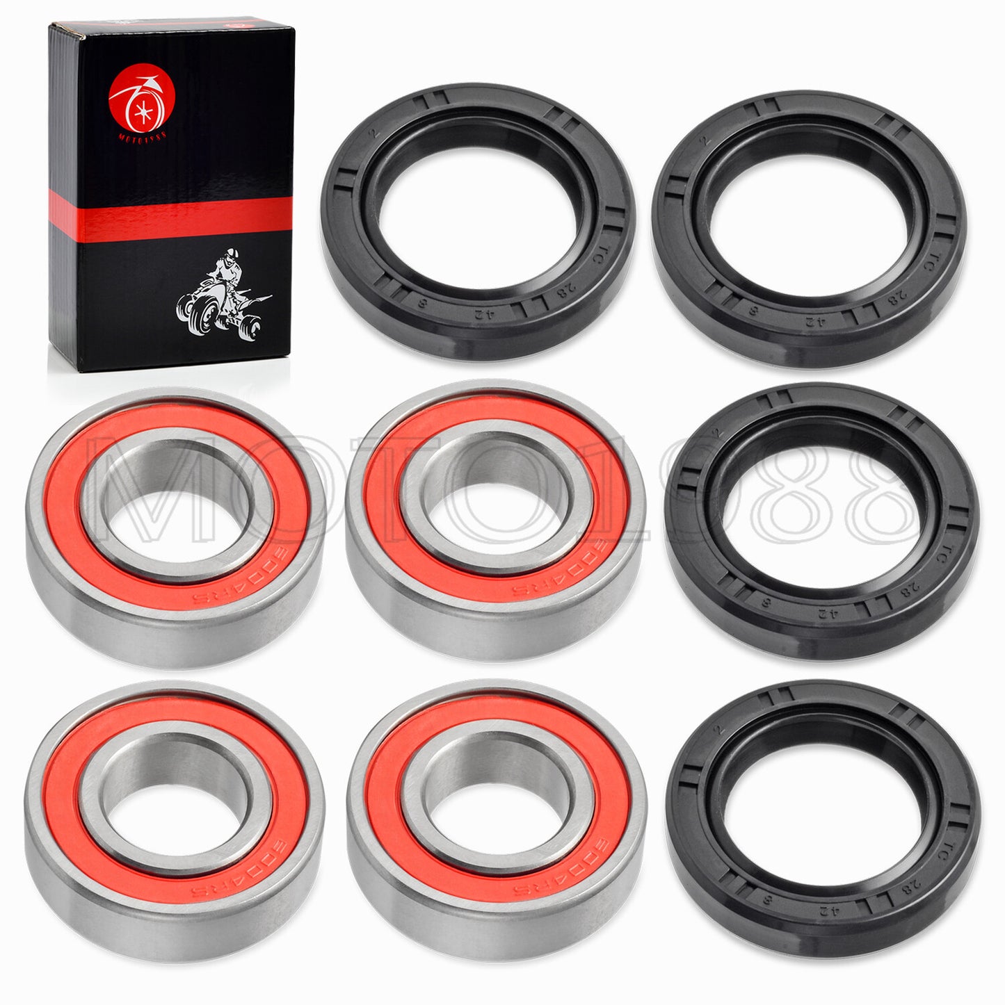 Front Wheel Bearings and Seals Kit for Honda FourTrax TRX200D (1990–1997)