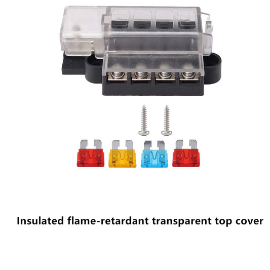 4 Way 32V Circuit Fuse Box Blade Fuses for Car Truck Universal