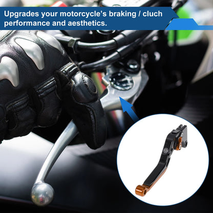 Adjustable Brake Clutch Lever for Honda CBR600RR (2007–2016) Black Orange