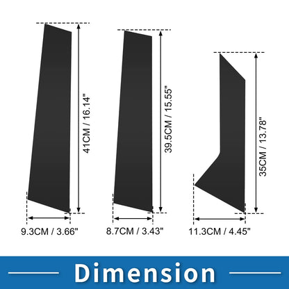 Set of 6 Door Pillar Window Trim for Ford Mondeo Fusion (2013–2020) Black