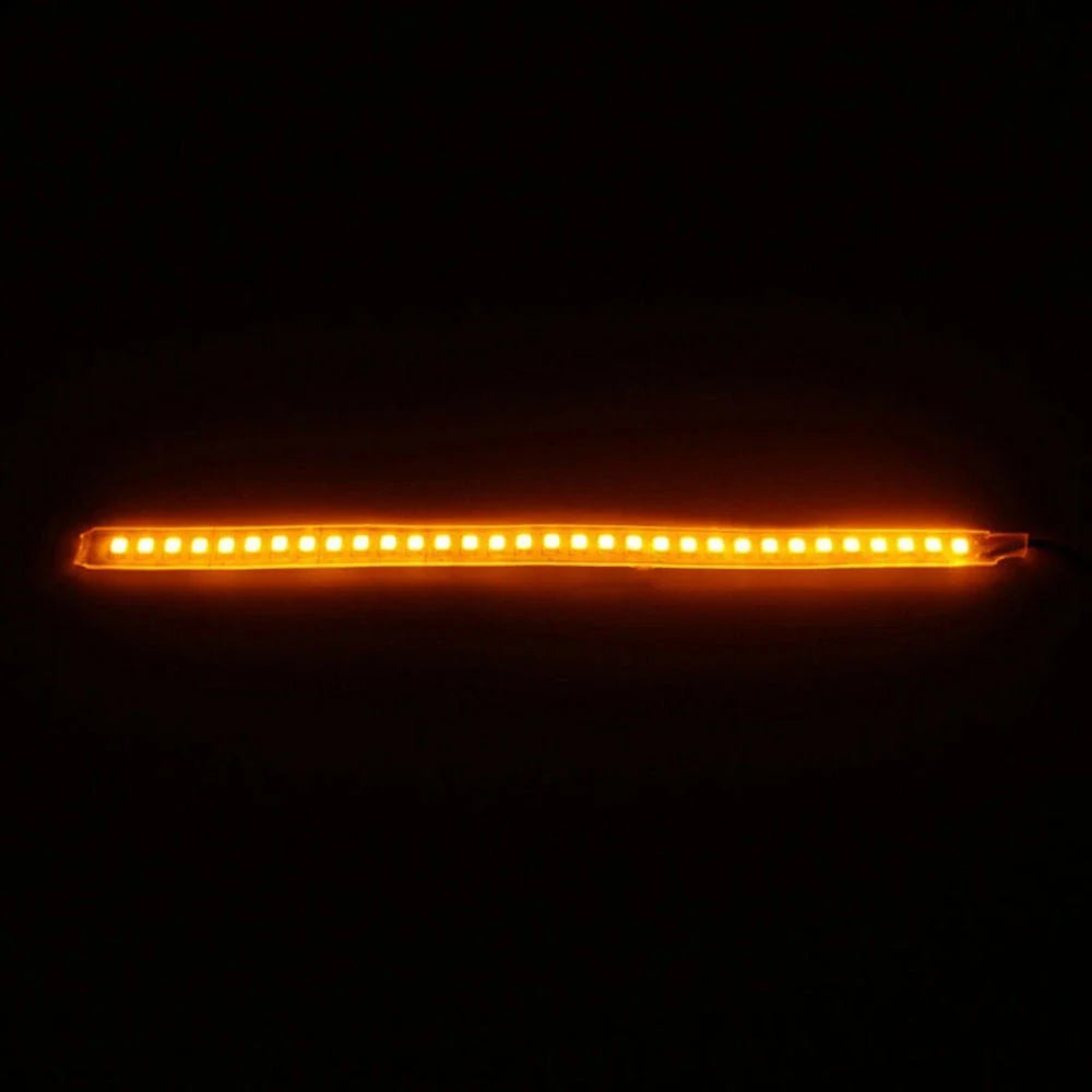 2x Dynamic LED Car Side Mirror Turn Signal Light Strip 18cm for All Cars