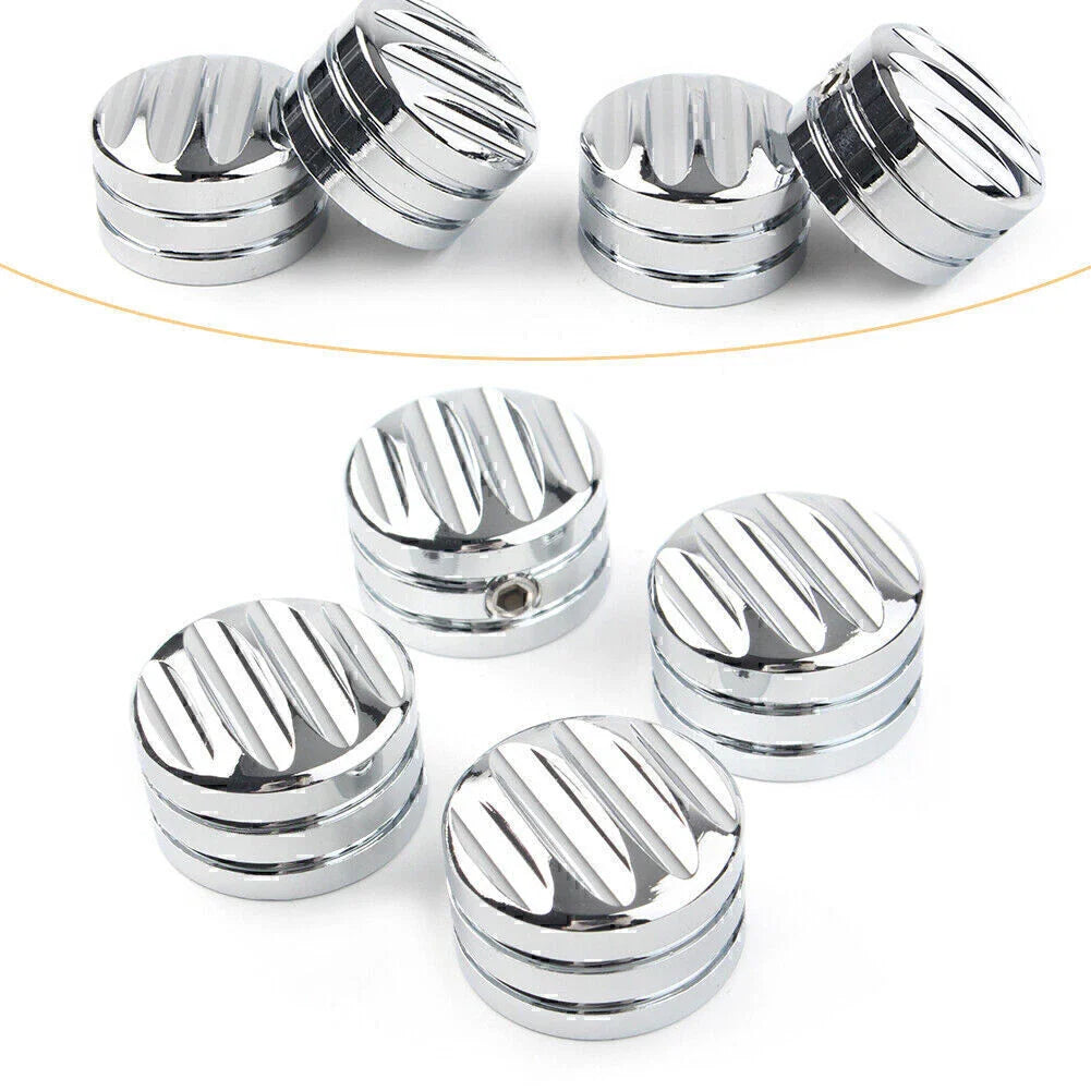 4 x Chrome Head Bolt Cover Caps for Harley Twin Cam (1999-2023)