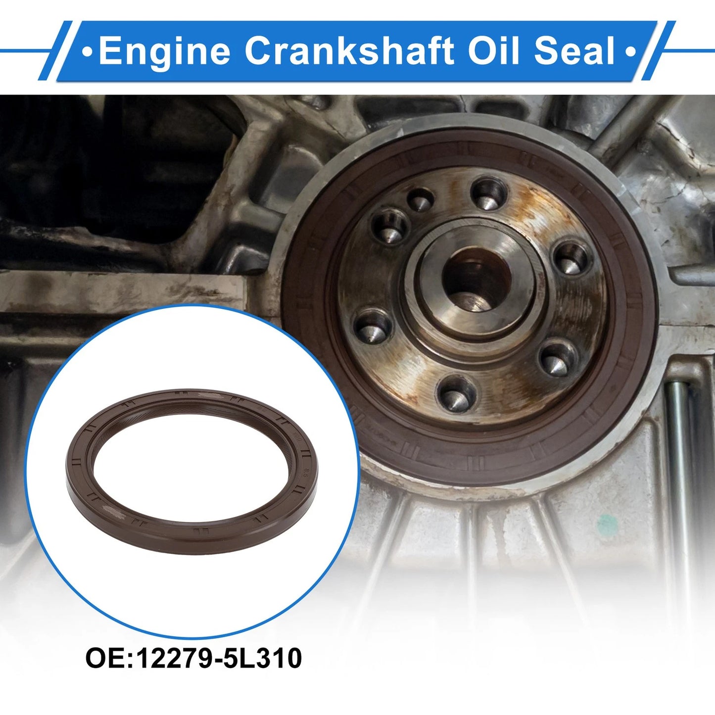 1 Pc Rear Crankshaft Oil Seal for Nissan Altima Stanza (1993–2001) No. 12279-5L310