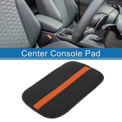 Armrest Cushion Pad for Car (12.20"x7.48", Microfiber Leather, Black)