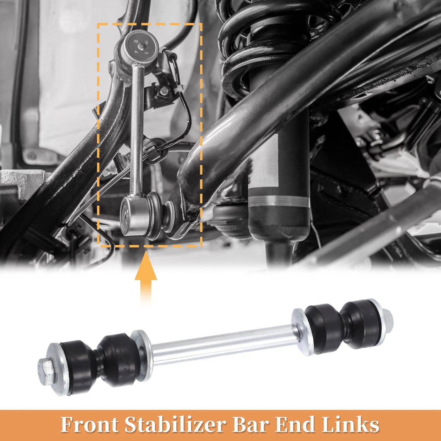 2X Front Stabilizer Sway Bar Link for Ford Mustang, GMC Savana 1500