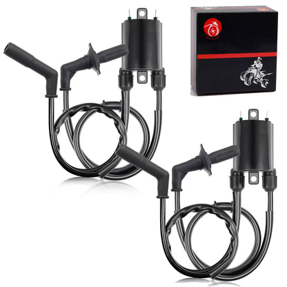 2X Ignition Coil & Spark Plug Cap for Honda Shadow Spirit 1100 (1996–2007)