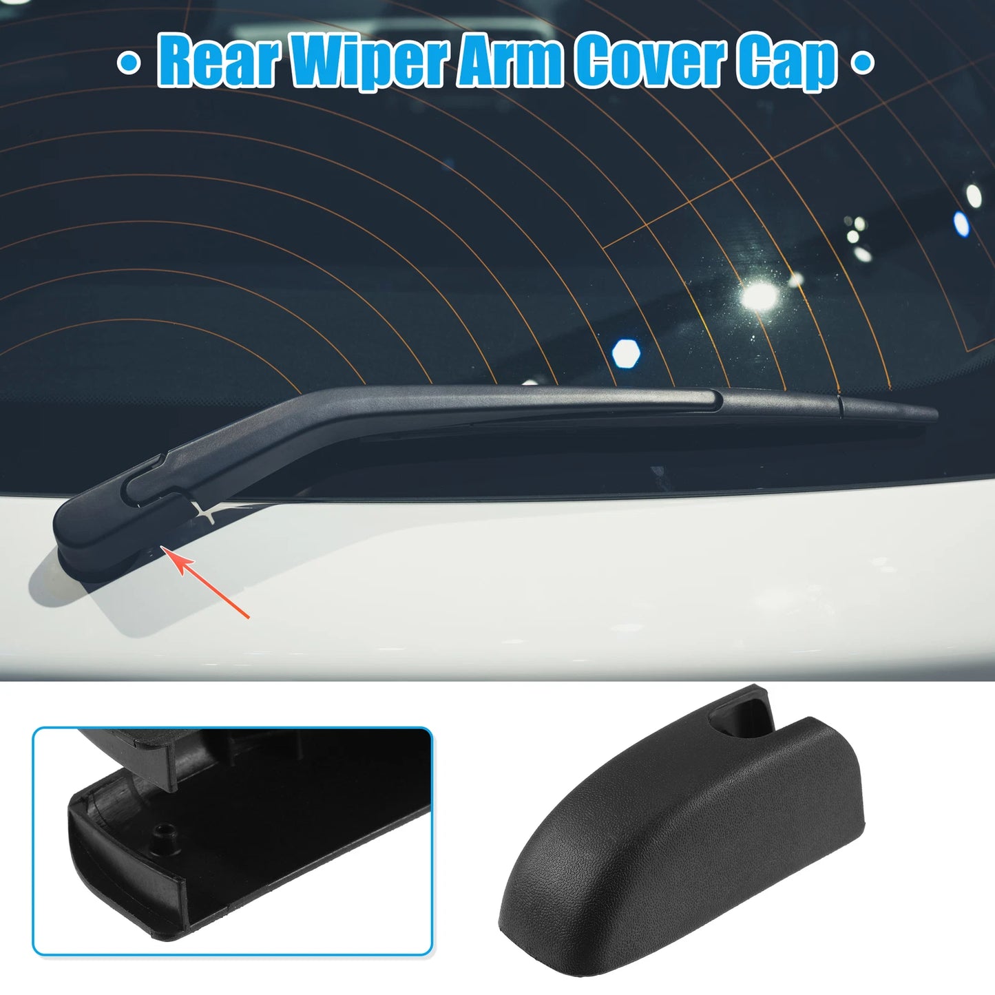 Wiper Arm Nut Cover Cap for Chrysler Pacifica (2017–2023) Black