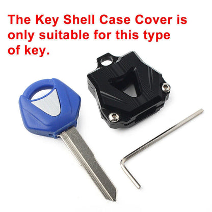 Silver Motorcycle Key Shell Case Cover for Yamaha MT09 MT07 MT10 FZ07 FZ09 FJ-09 (2014-2023)
