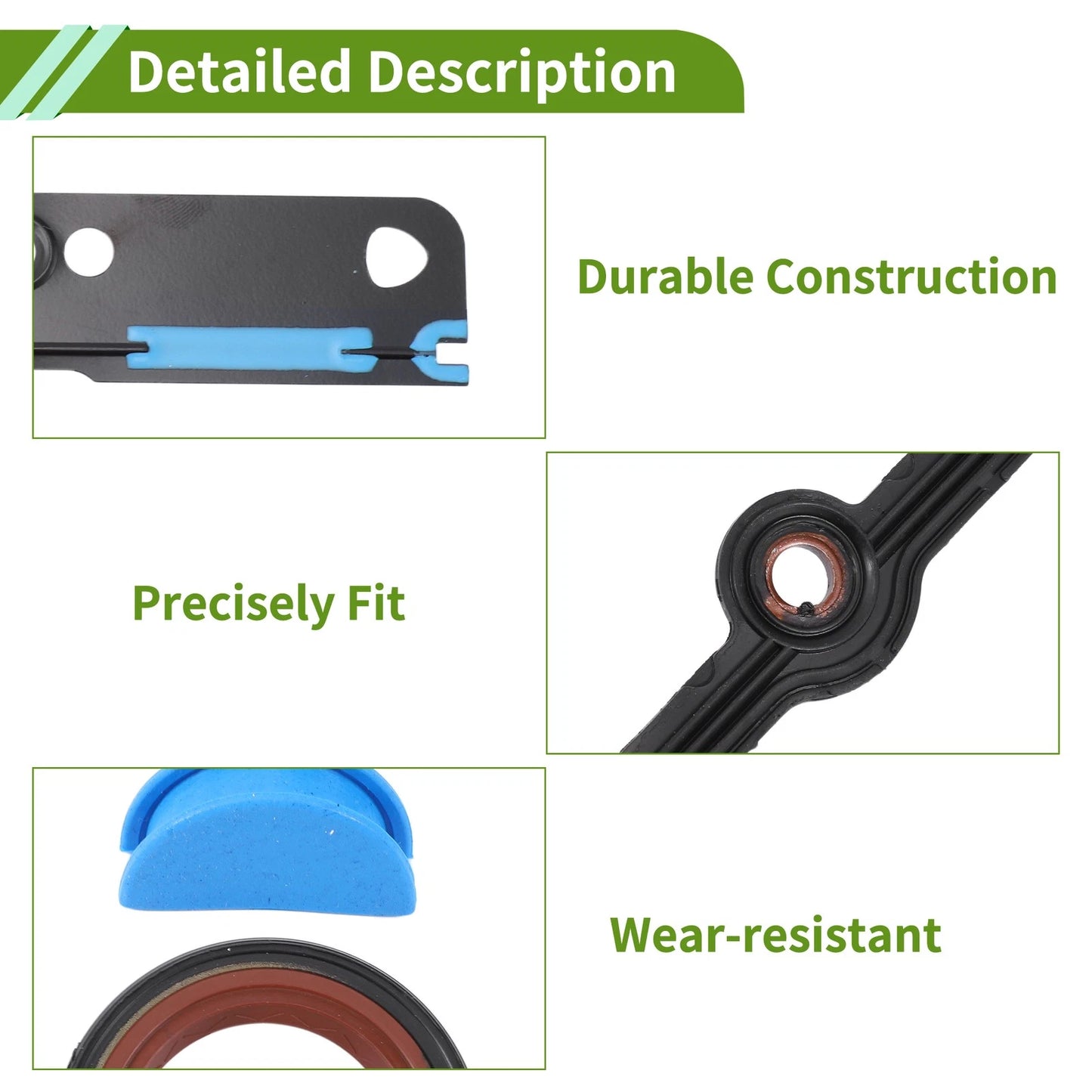 Valve Cover Gasket Seals for Audi A4 A6 S4 VW Passat 2.7L 2.8L (No.VS50702R)
