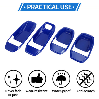 Set of 4 Door Bowl Cover Trim for Jeep Wrangler JL JLU (2018–2024) ABS Blue